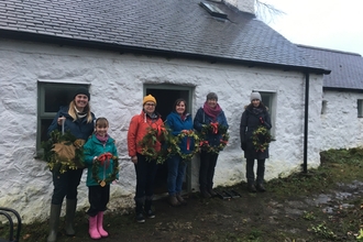 Wreath making at Bryn Golau 