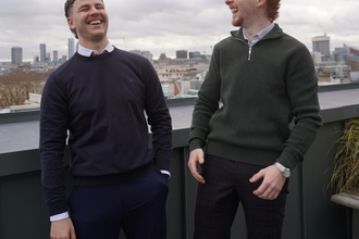 Rhys and Dylan, the Marine Futures Interns for 2024, laughing