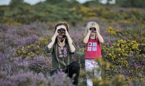 Family bird watching