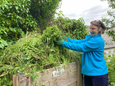 Composting garden plants