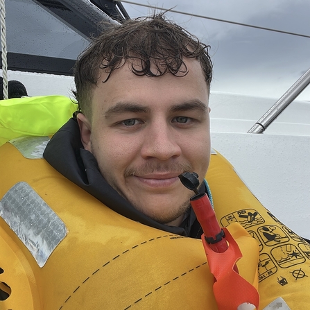 Rhys accidently set off his life jacket on the pontoon