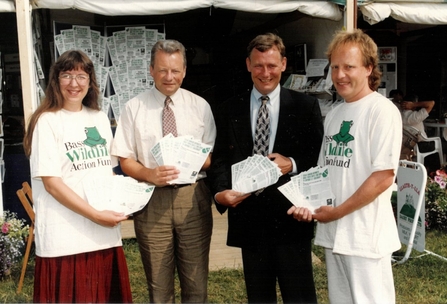 Dafydd Ellis Thomas group photograph with Bass Wildlife Action Fund